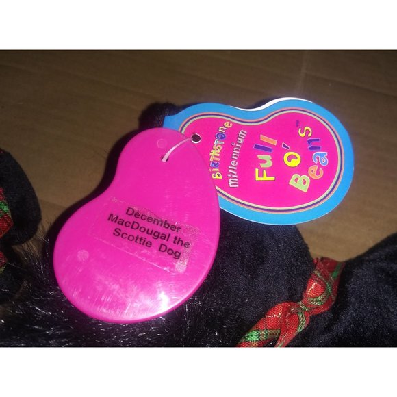 Avon Y2k Scottie MacDougal Stuffed Dog Millennium Full O Beans Plush Key Ring Lo - Picture 10 of 12
